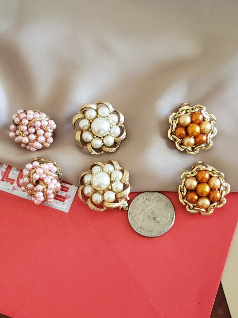 VINTAGE PEARL FASHION CLIP-ON EARRINGS